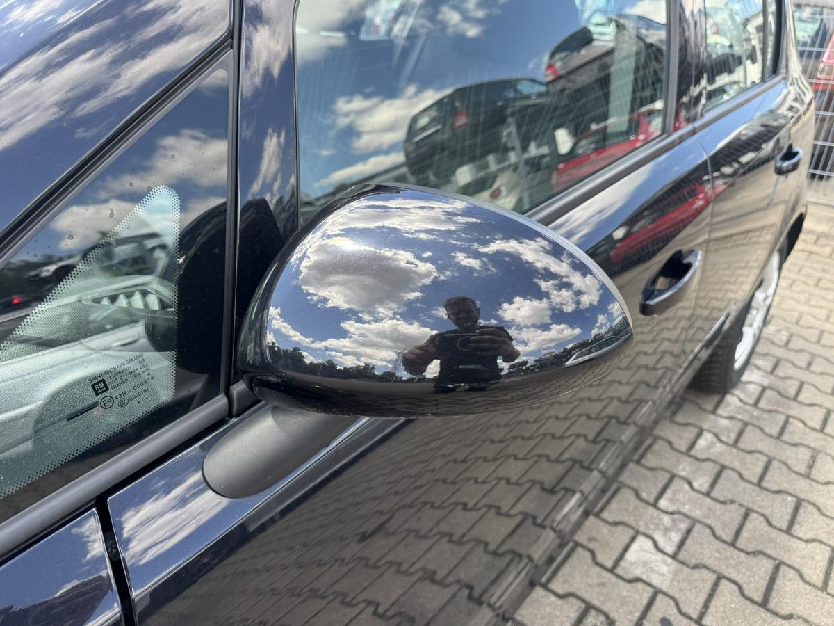 Opel Corsa D original Au&szlig;enspiegel links elektrisch verstellbar Z20R Saphirschwarz Metallic Bj.2008